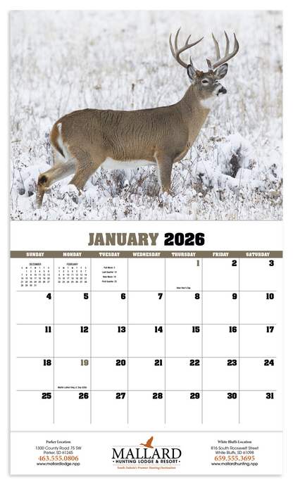 HotLine Products Trophy Whitetail Deer Appointment Calendar  Stapled-896