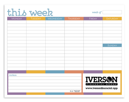 Triumph Calendars Small Weekly Desk Pad  Colors-8970