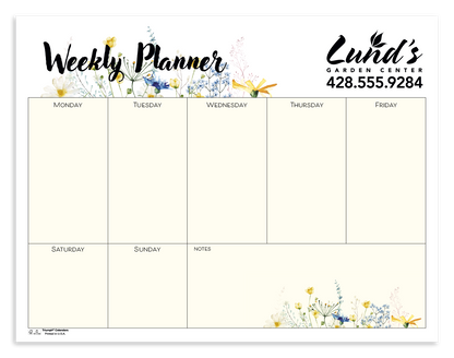Triumph Calendars Small Weekly Desk Pad  Floral-8971