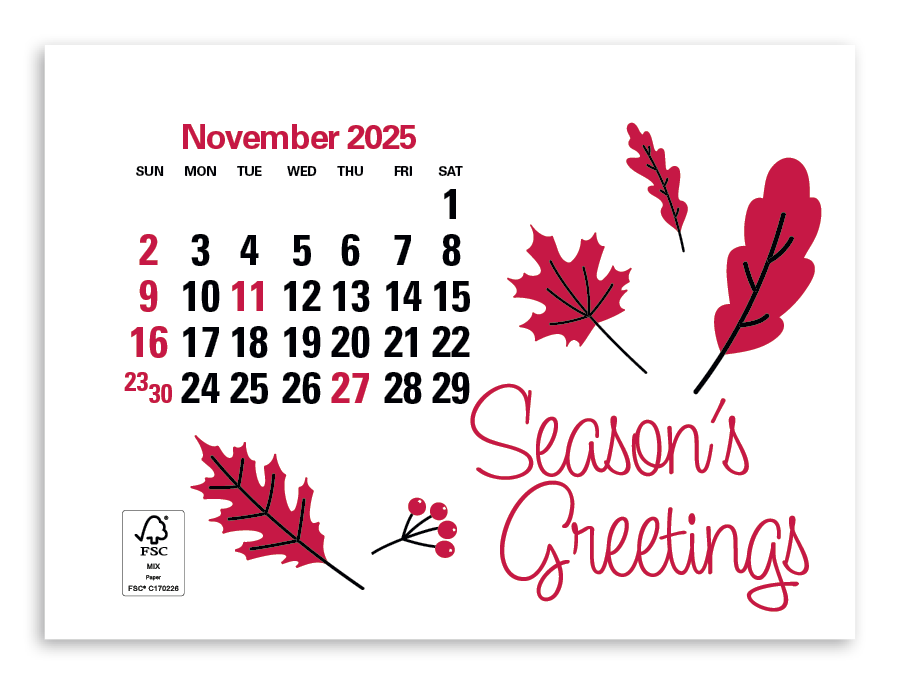 Triumph Calendars PressNStick FullColor Header Standard Calendar-V7871