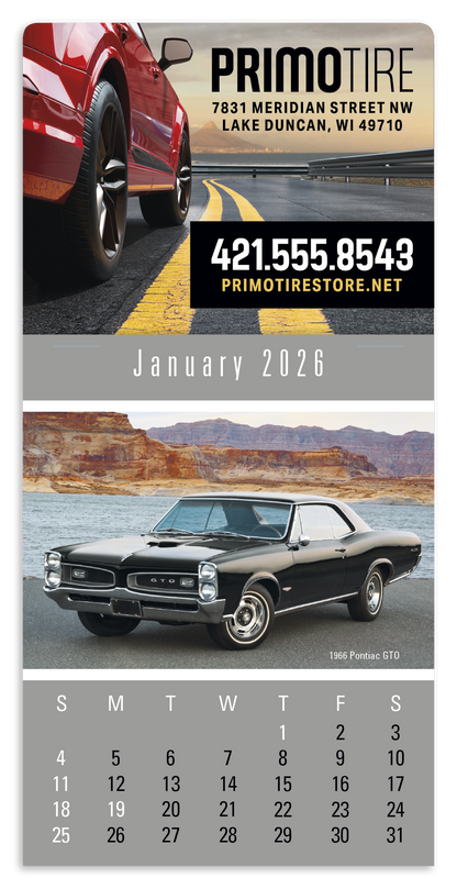Triumph Calendars PressNStick FullColor Header Cruisin Cars Calendar-V7899FC