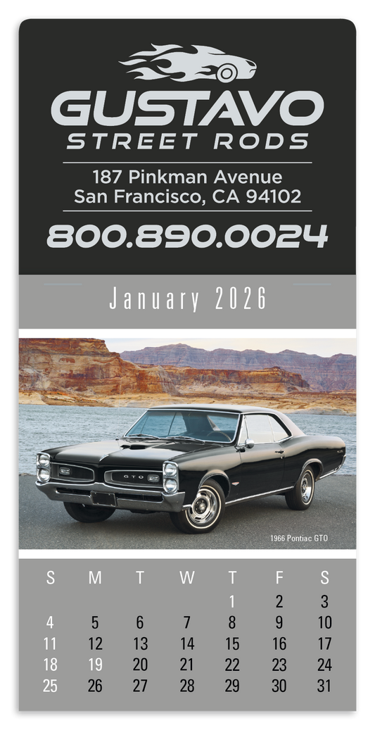 Triumph Calendars PressNStick Cruisin Cars Calendar-V8884