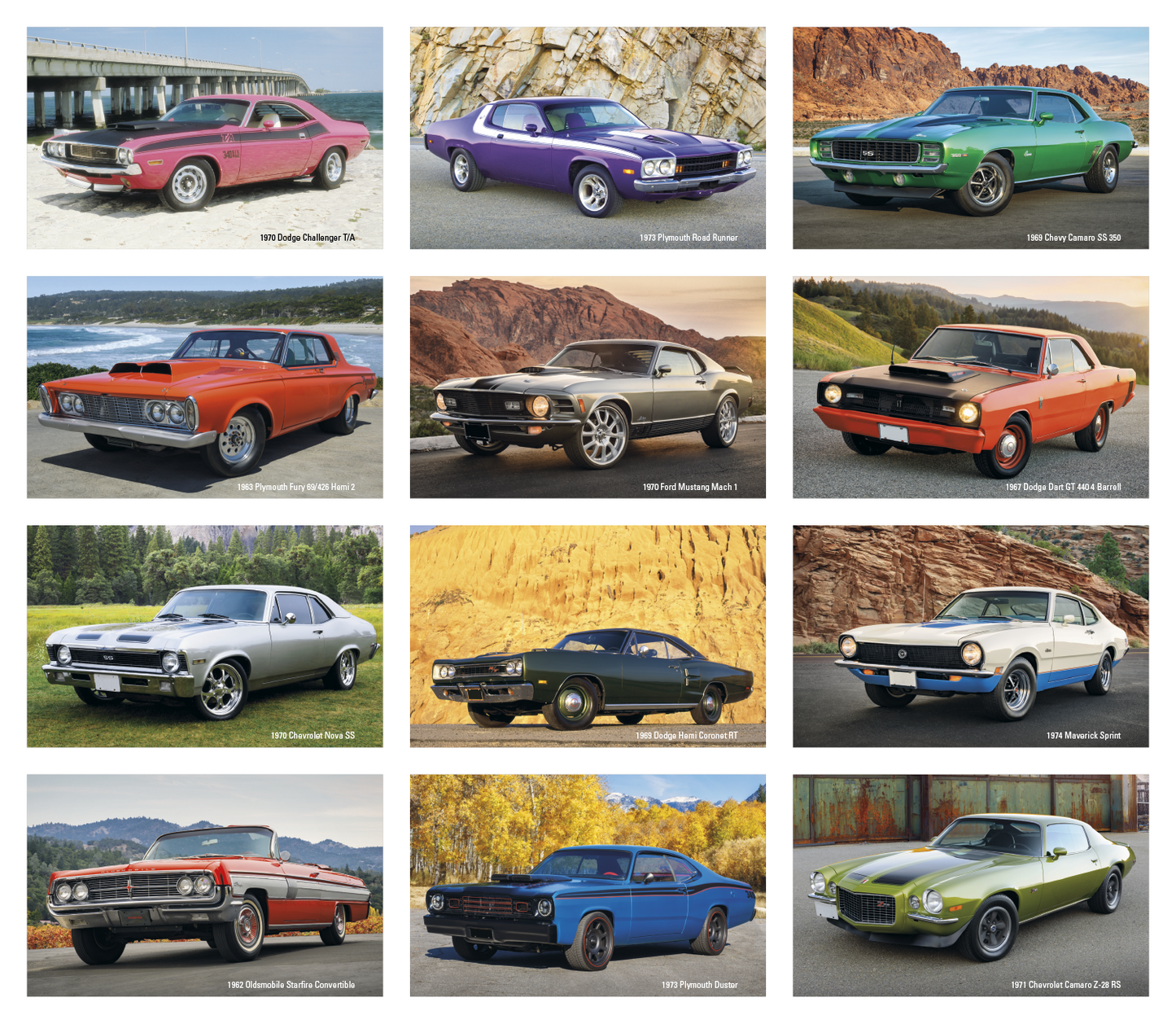 Triumph Calendars PressNStick Cruisin Cars Calendar-V8884