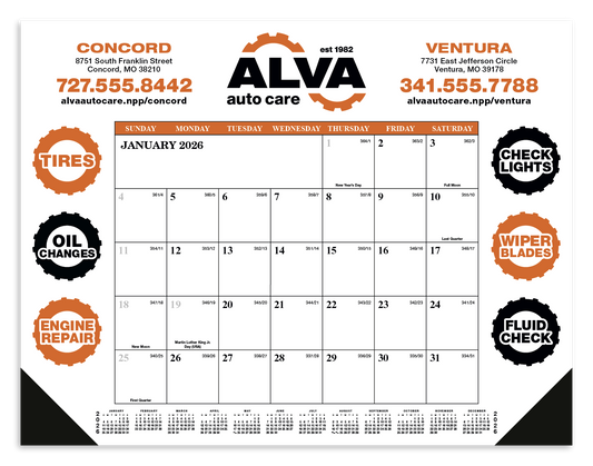 Skinner  Kennedy Desk Pad Calendar-52-E