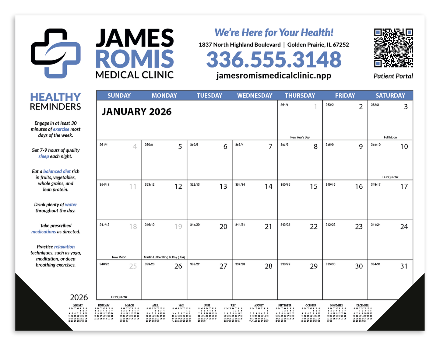 Skinner  Kennedy Desk Pad Calendar-53-E