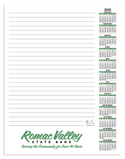 Skinner  Kennedy Scratch Pad Calendar-360-E