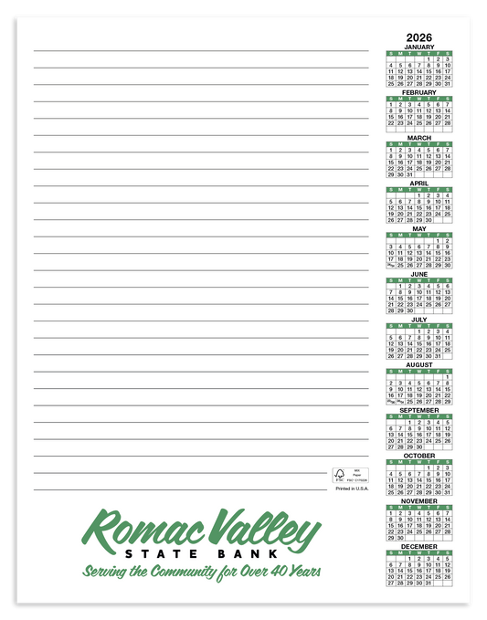 Skinner  Kennedy Scratch Pad Calendar-360-E