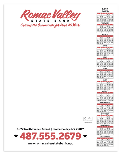 Skinner  Kennedy Scratch Pad Calendar-360-E