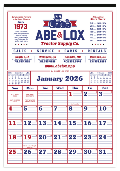 Skinner  Kennedy Commercial 12Sheet Calendar-25-E