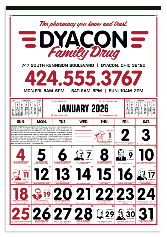 Skinner  Kennedy Commercial 12Sheet Calendar-26-E