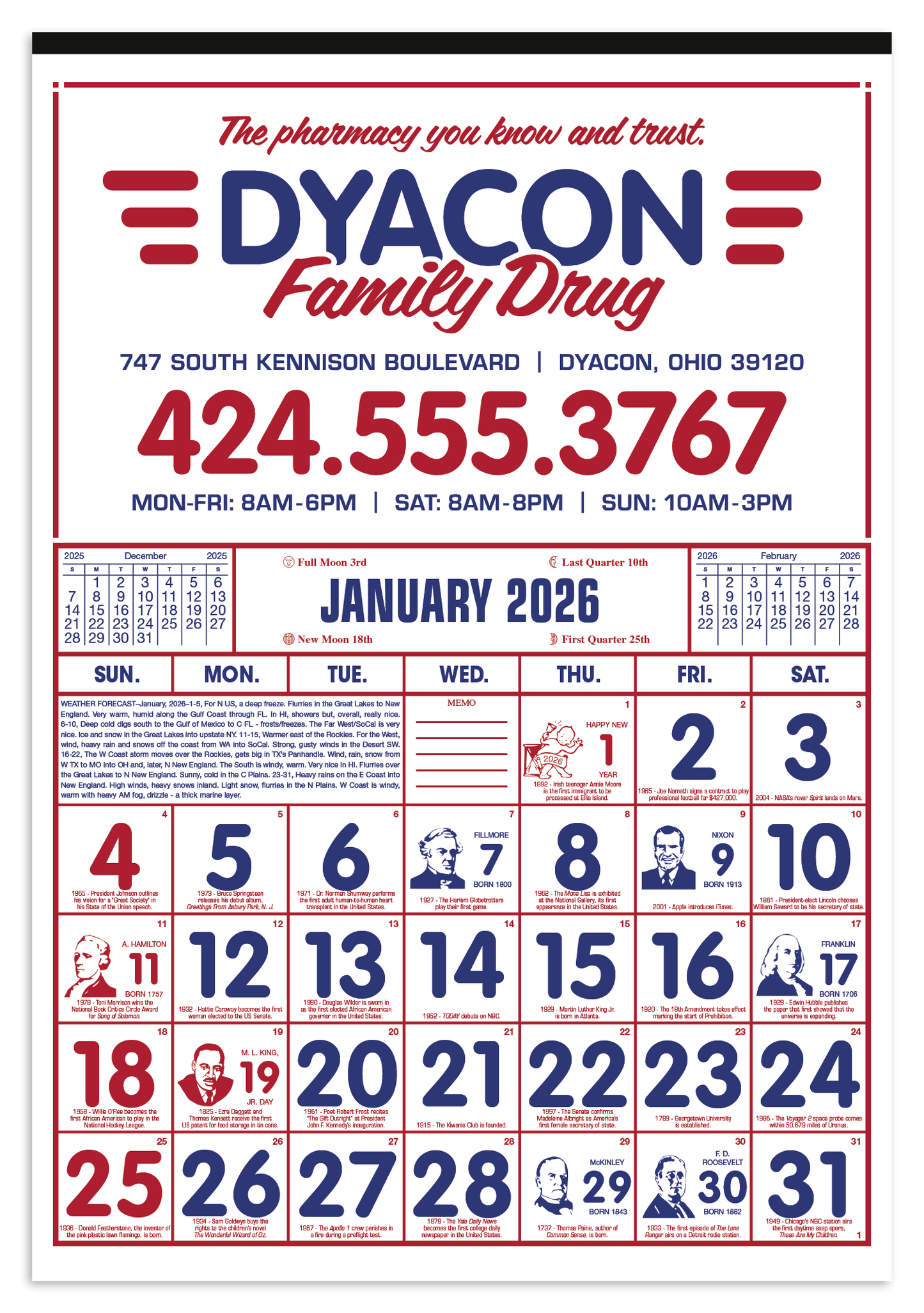 Skinner  Kennedy Commercial 12Sheet Calendar-26-E