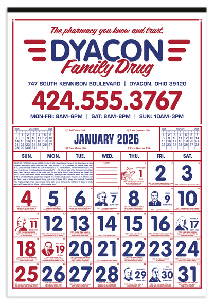 Skinner  Kennedy Commercial 12Sheet Calendar-26-E