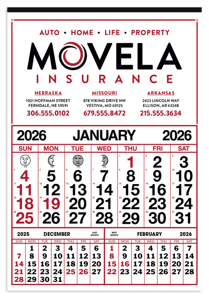 Skinner  Kennedy Commercial 12Sheet Calendar-44-E