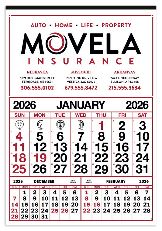 Skinner  Kennedy Commercial 12Sheet Calendar-44-E