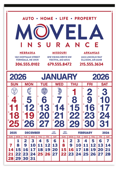 Skinner  Kennedy Commercial 12Sheet Calendar-44-E