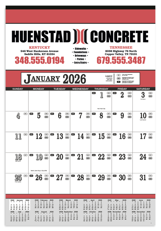 Skinner  Kennedy Contractors 13Sheet Calendar-75-E