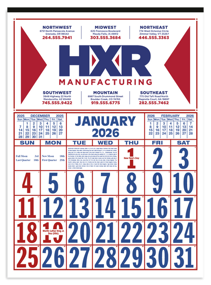Skinner  Kennedy Commercial 12Sheet Calendar-80-E