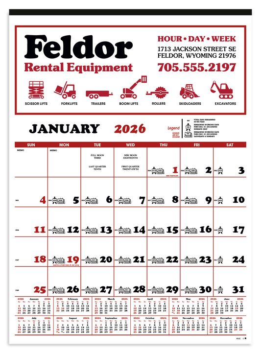 Skinner  Kennedy Contractors 12Sheet Calendar-83-E