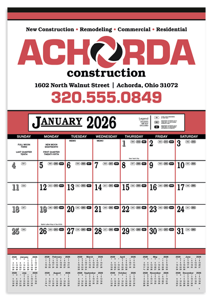 Skinner  Kennedy Contractors 12Sheet Calendar-84-E