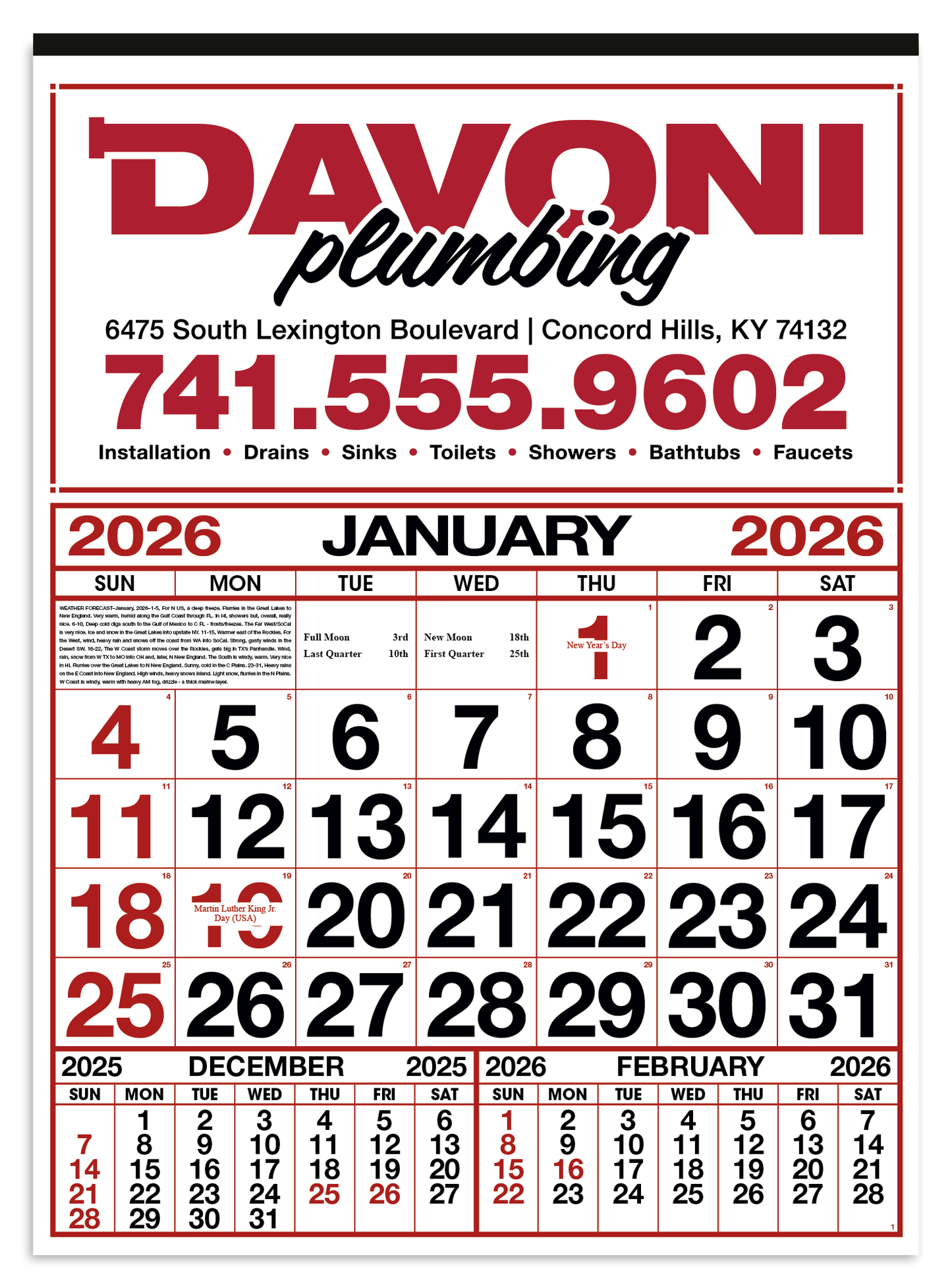 Skinner  Kennedy Commercial 12Sheet Calendar-88-E