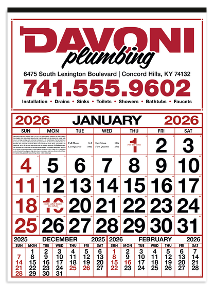 Skinner  Kennedy Commercial 12Sheet Calendar-88-E