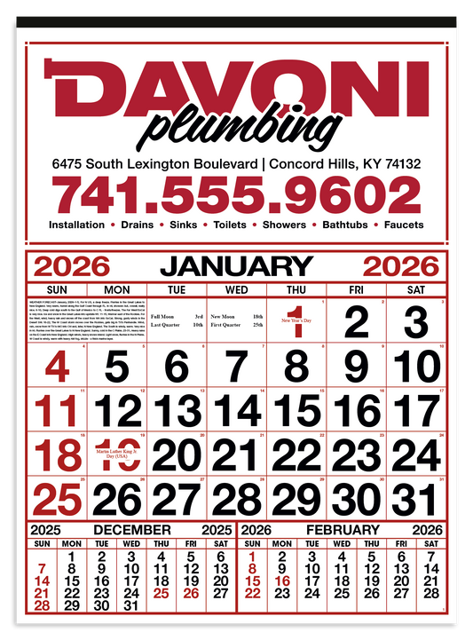 Skinner  Kennedy Commercial 12Sheet Calendar-88-E