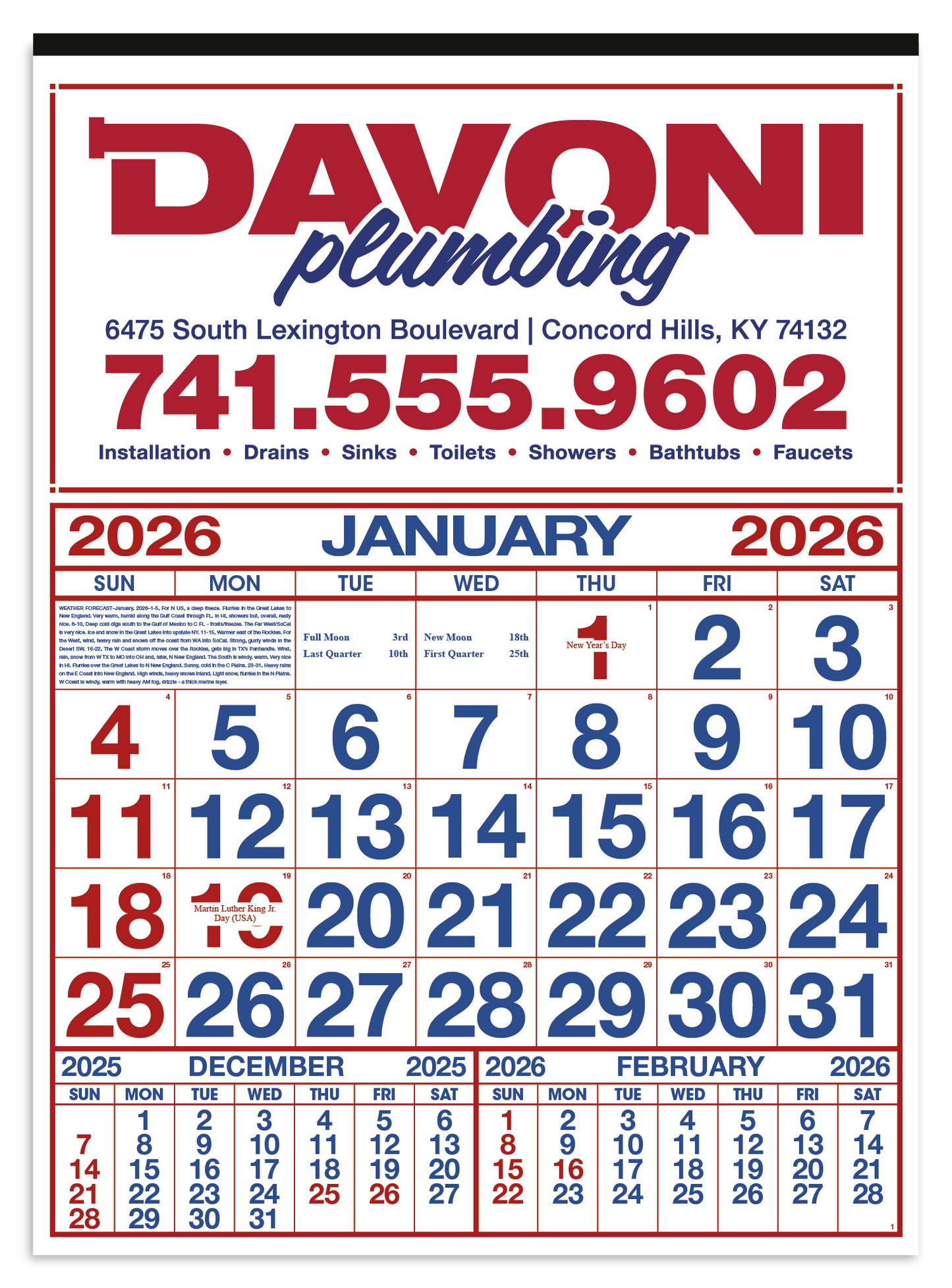 Skinner  Kennedy Commercial 12Sheet Calendar-88-E