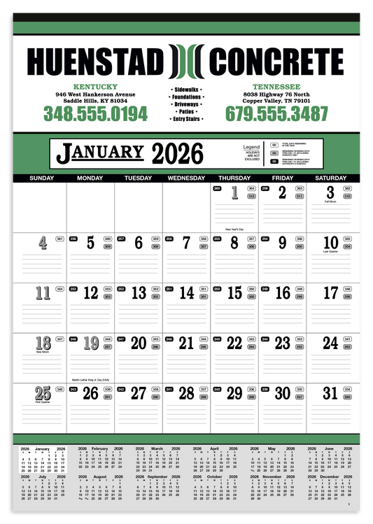 Skinner  Kennedy Contractors 13Sheet Calendar-89-E