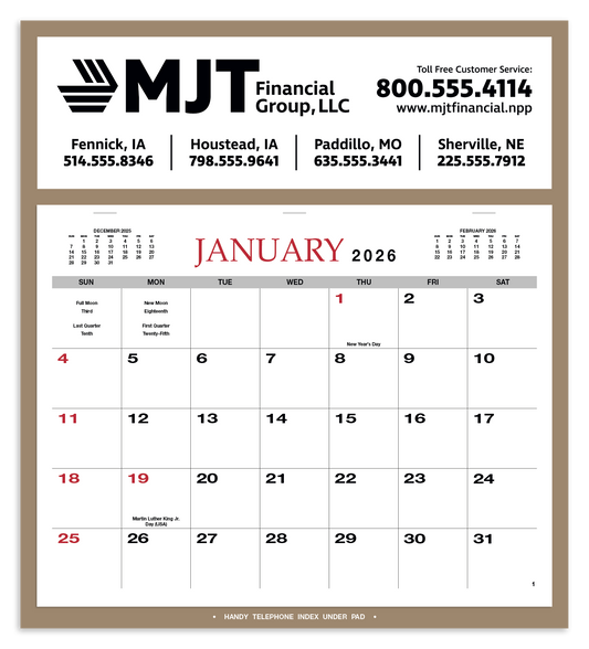 Skinner  Kennedy Memo Calendar-235-E
