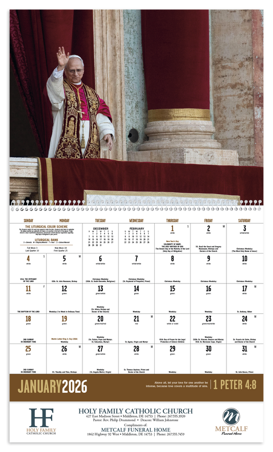 Good Value Catholic Spirit  Spiral Calendar-7054