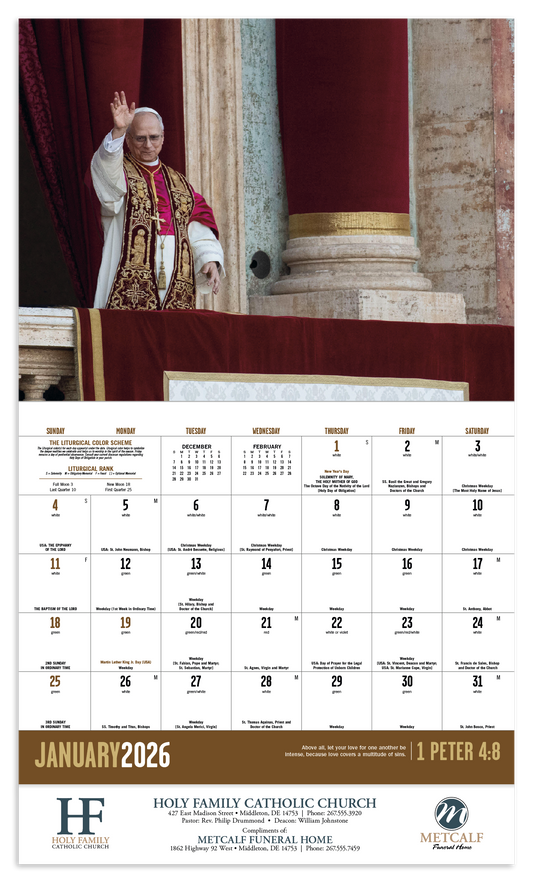 Good Value Catholic Spirit  Stapled Calendar-7254