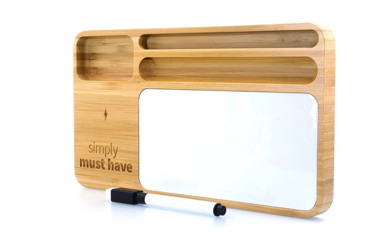 Bamboo 10W Wireless Charging Base with Dry Erase Board-32504