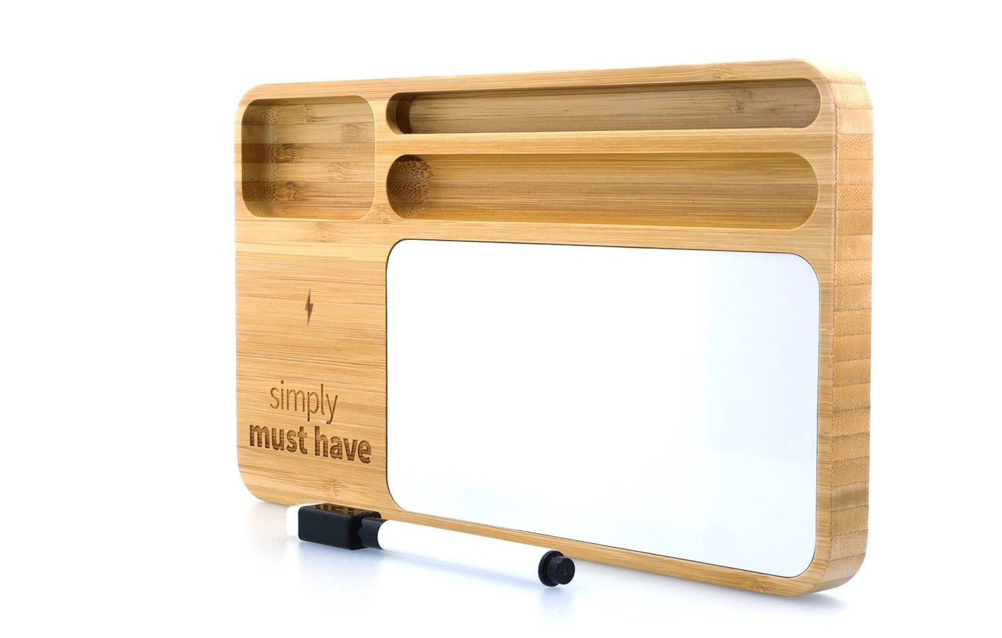 Bamboo 10W Wireless Charging Base with Dry Erase Board-32504