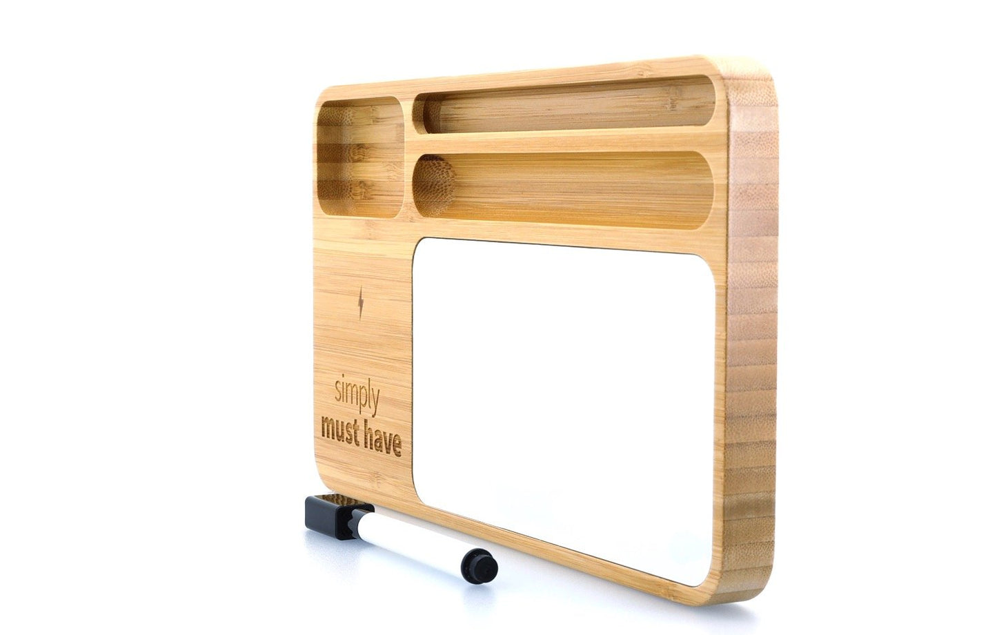 Bamboo 10W Wireless Charging Base with Dry Erase Board-32504