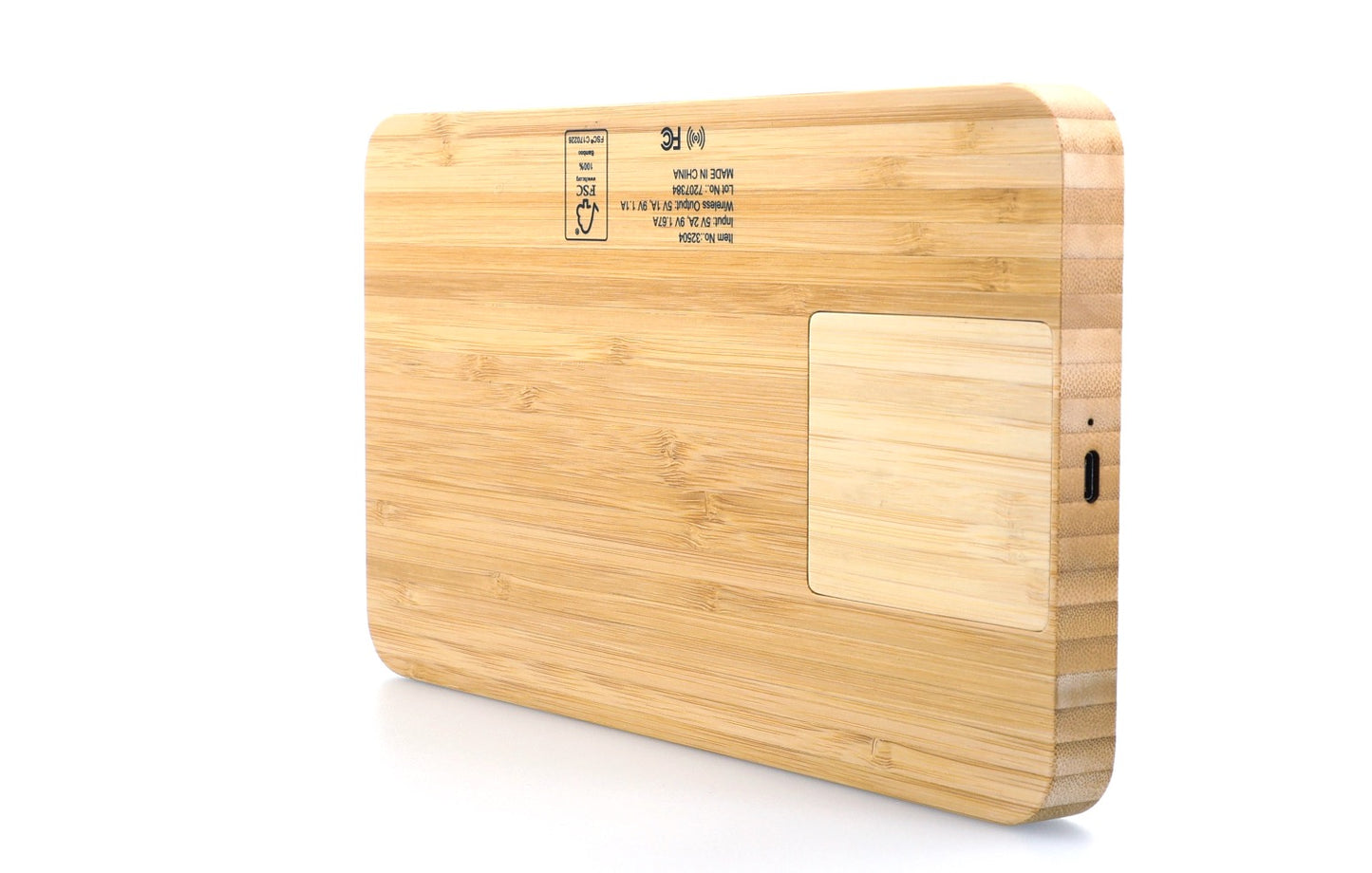 Bamboo 10W Wireless Charging Base with Dry Erase Board-32504