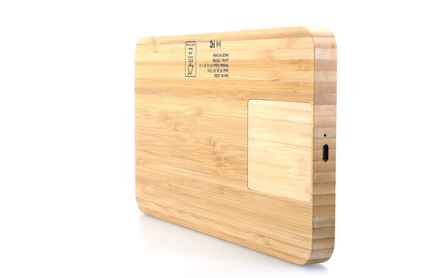 Bamboo 10W Wireless Charging Base with Dry Erase Board-32504