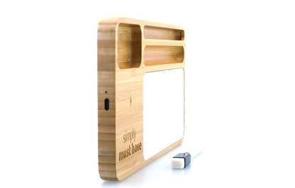 Bamboo 10W Wireless Charging Base with Dry Erase Board-32504