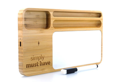 Bamboo 10W Wireless Charging Base with Dry Erase Board-32504
