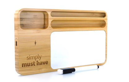 Bamboo 10W Wireless Charging Base with Dry Erase Board-32504