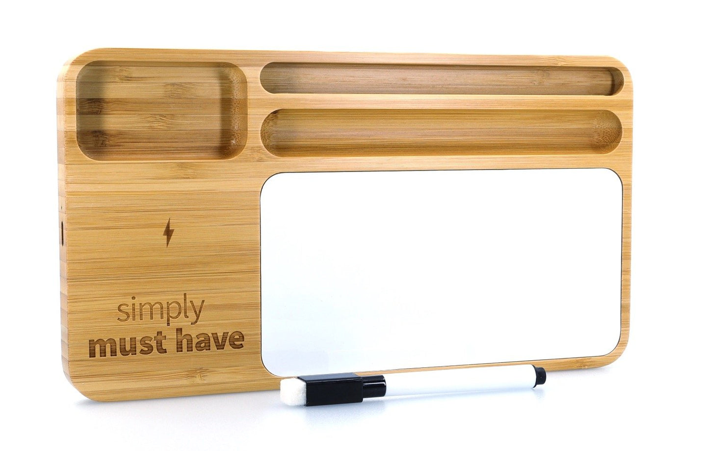 Bamboo 10W Wireless Charging Base with Dry Erase Board-32504