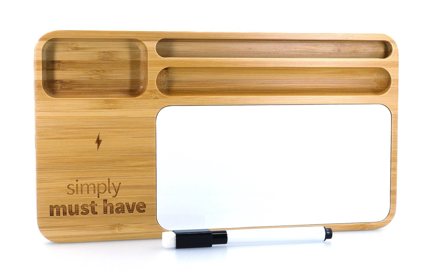 Bamboo 10W Wireless Charging Base with Dry Erase Board-32504