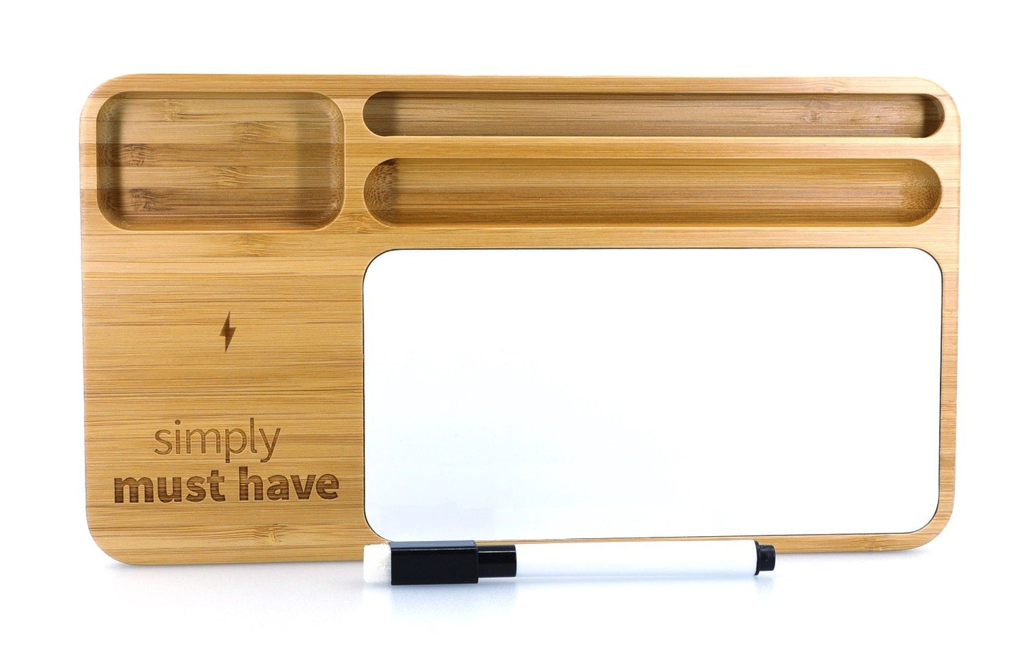 Bamboo 10W Wireless Charging Base with Dry Erase Board-32504