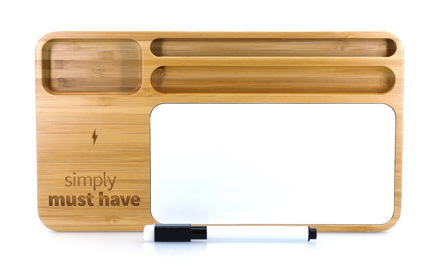 Bamboo 10W Wireless Charging Base with Dry Erase Board-32504