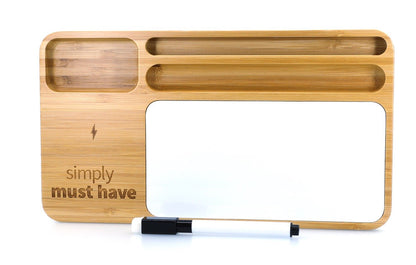 Bamboo 10W Wireless Charging Base with Dry Erase Board-32504
