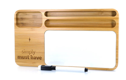 Bamboo 10W Wireless Charging Base with Dry Erase Board-32504