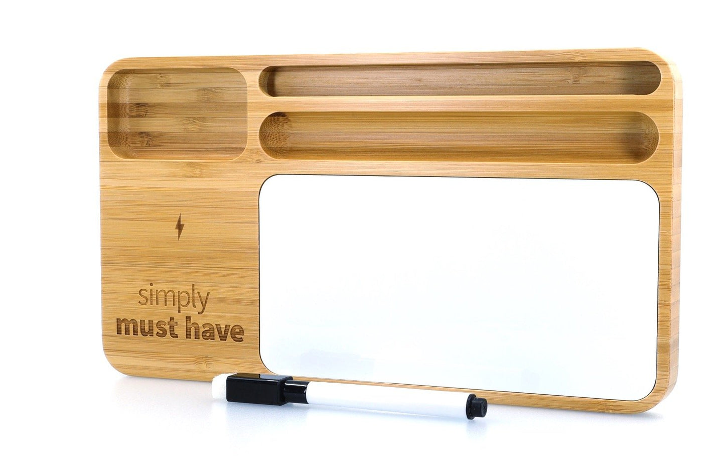 Bamboo 10W Wireless Charging Base with Dry Erase Board-32504