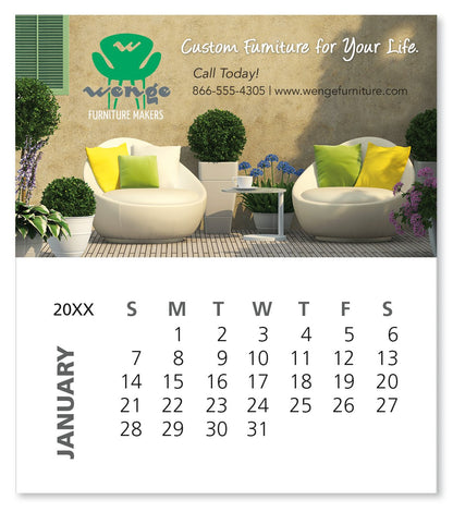 Good Value Business Card Magnet with 12Sheet Calendar-MGBCCL