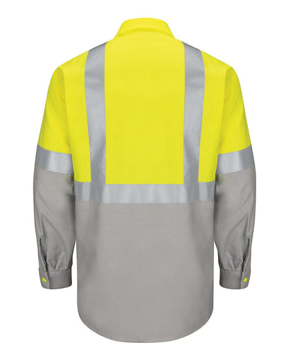 Red Kap Enhanced & Hi-Visibility Long Sleeve Work Shirt - SY14