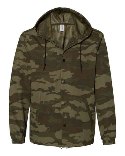 Men's Water-Resistant Hooded Windbreaker