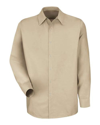 Men's Tall Specialized Pocketless Long Sleeve Work Shirt